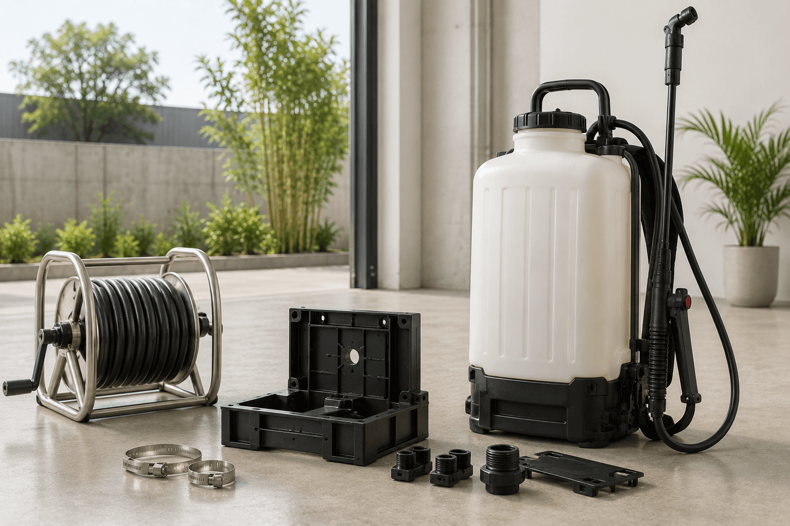 Kit de fumigadora de mochila con manguera y accesorios